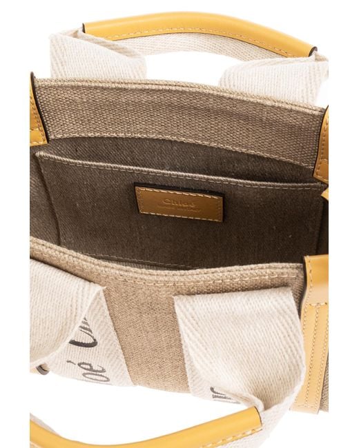Chloé Metallic 'woody Mini' Shoulder Bag,