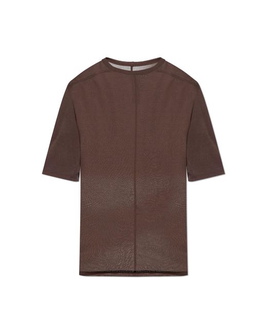 Rick Owens Brown Transparent T-Shirt for men