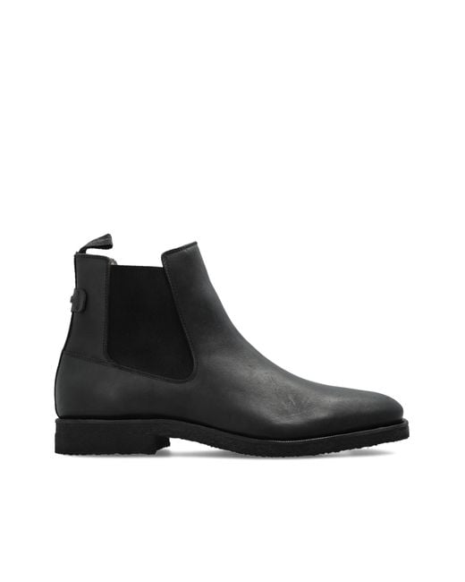 AllSaints Black Leather Chelsea Boots for men