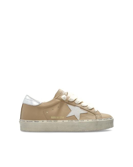 Golden Goose Deluxe Brand Natural Sports Shoes 'Hi Star Classic With List'