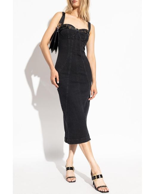 Versace Jeans Couture Black Denim Dress