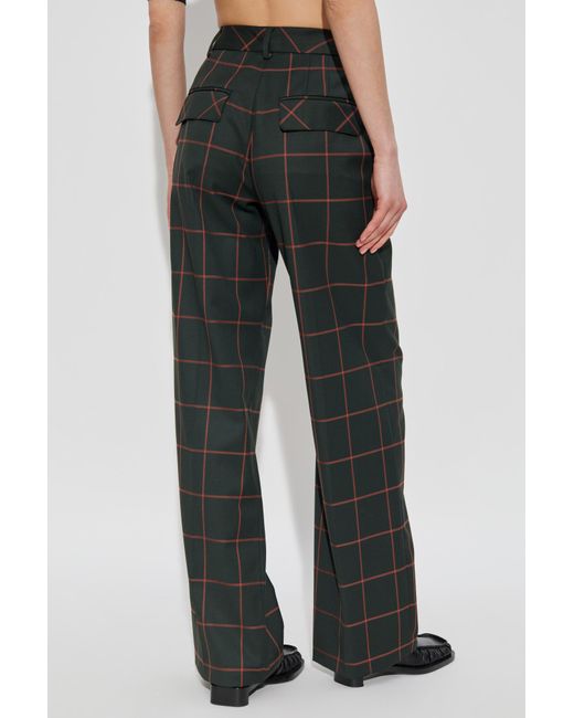 Paul Smith Natural Plaid Pattern Trousers