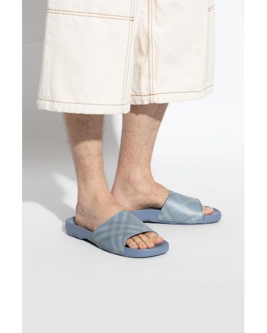 Burberry White Slides Dive for men