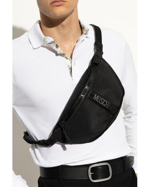 Moschino Black Waist Bag for men