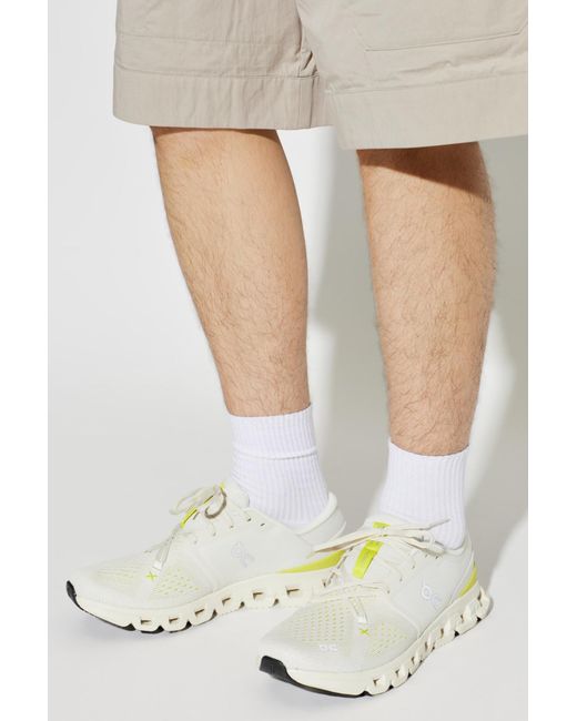 On Shoes White "Cloud X4" Sports Shoes for men
