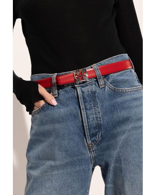 Tory Burch Red Double-Sided Belt