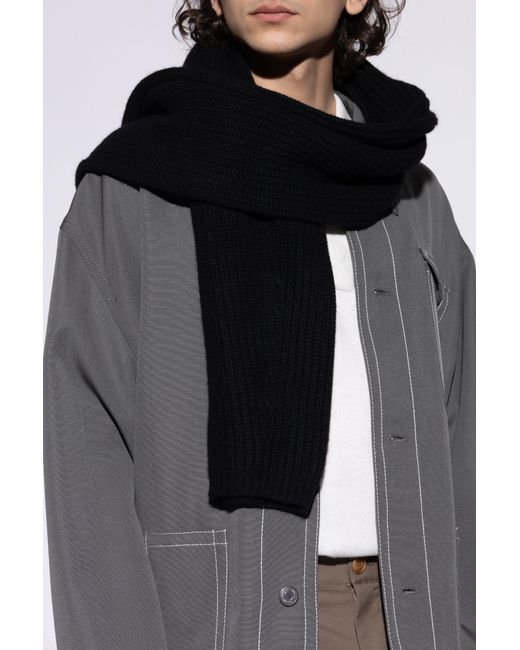 Lisa Yang Black Scarf "Marseille" for men