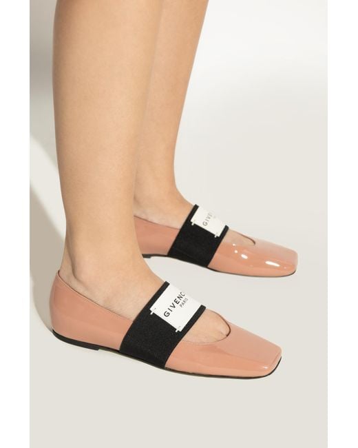 Givenchy White Ballet Flats 'Squared'