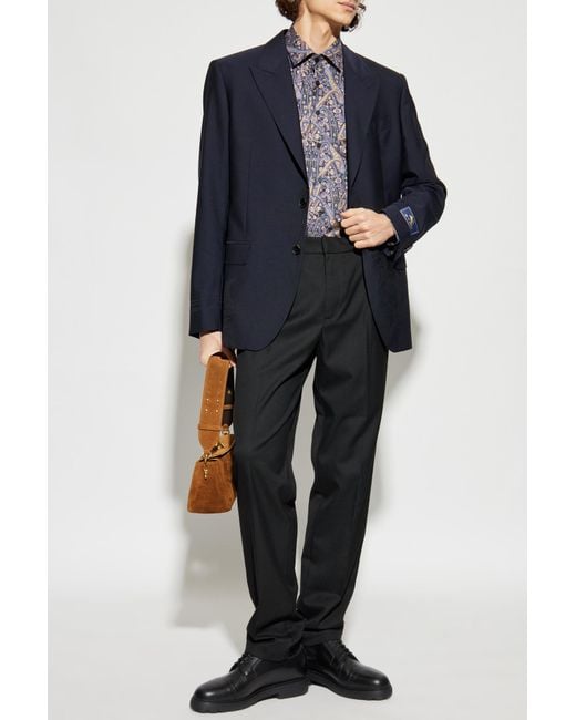 Etro Purple Patterned Shirt for men