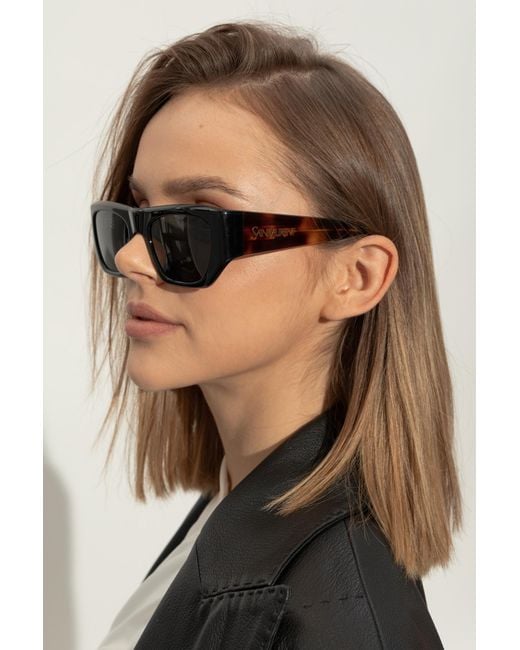 サングラス 25AW Saint Laurent 'SL 740' sunglasses eyewear black Saint Laurent Sunglasses Sl 740 in Black | Lyst