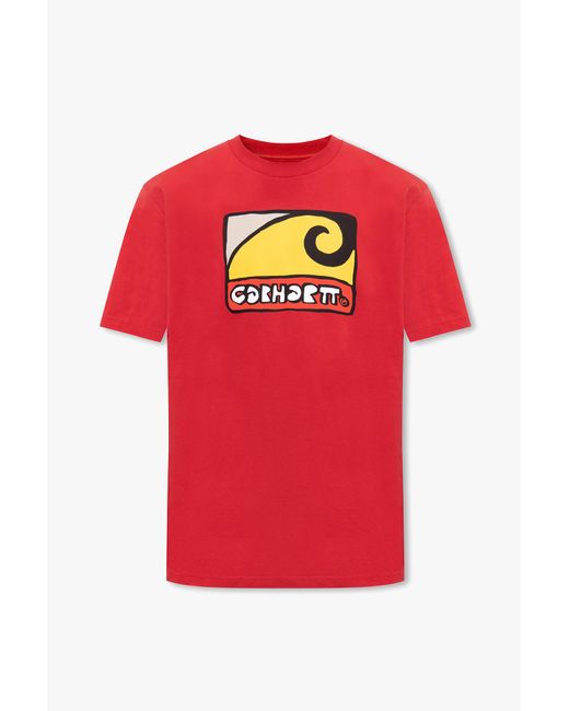 Carhartt Red Printed T-shirt, for men