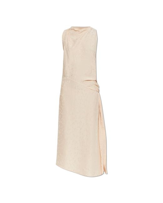 Victoria Beckham White Asymmetrical Floral Dress