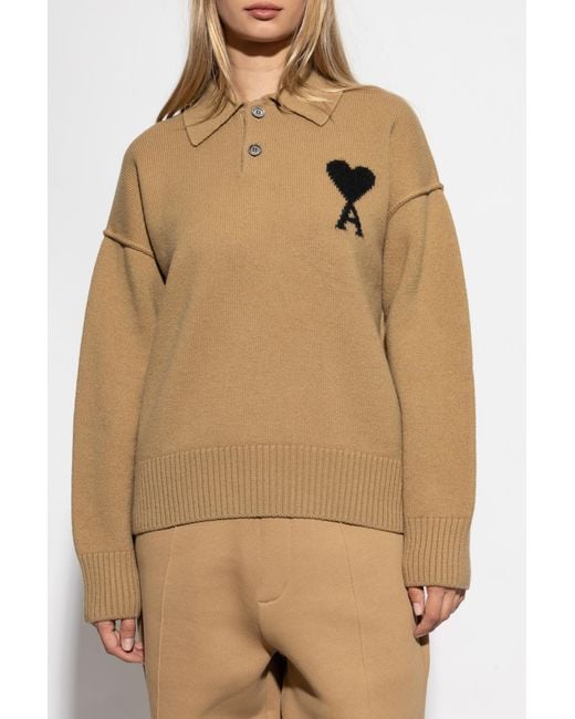 AMI Natural Wool Polo
