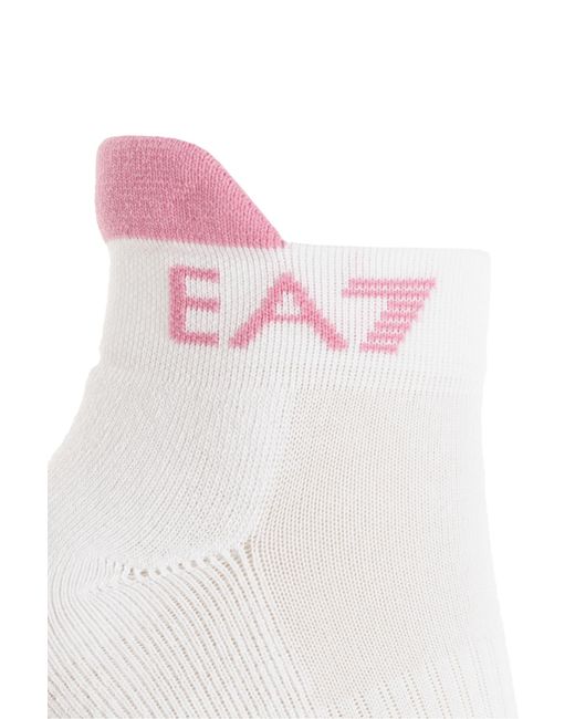 EA7 White Socks With Logo
