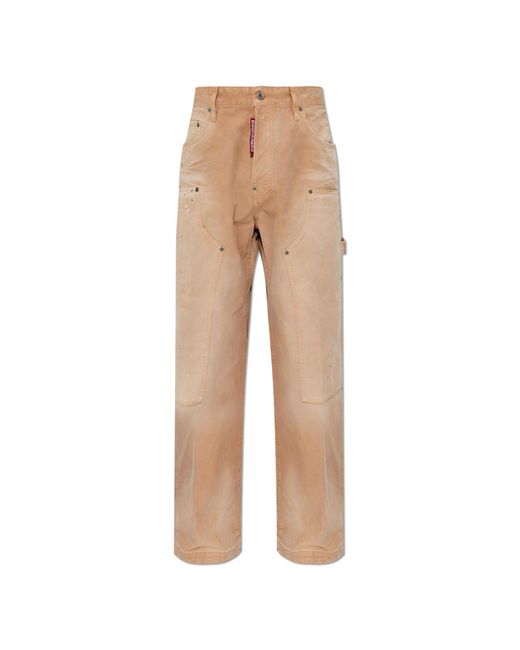 DSquared² Natural 'Cargo' Trousers for men