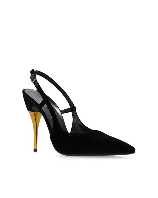 Gucci Black Velvet Pumps