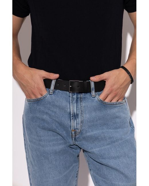 Paul Smith Black Leather Belt for men