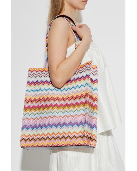 Missoni Red Shopper-Style Bag