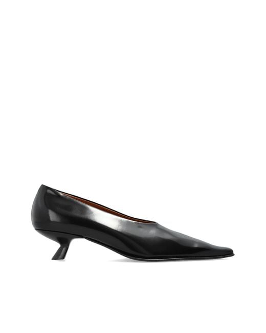 Marni Black Leather Heeled Shoes