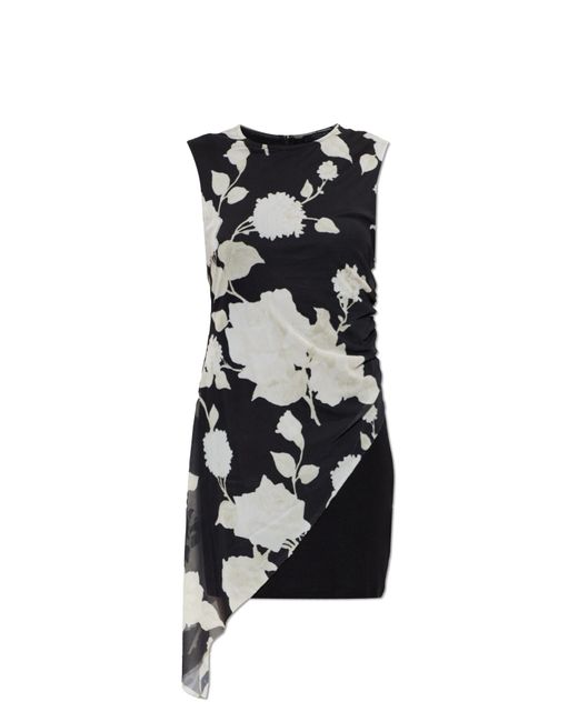 AllSaints Black Asymmetric Dress 'Riley'