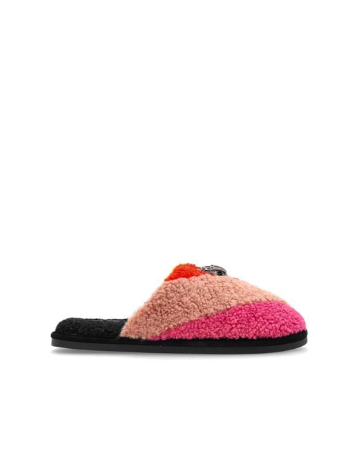 Kurt Geiger Red Slides With Logo