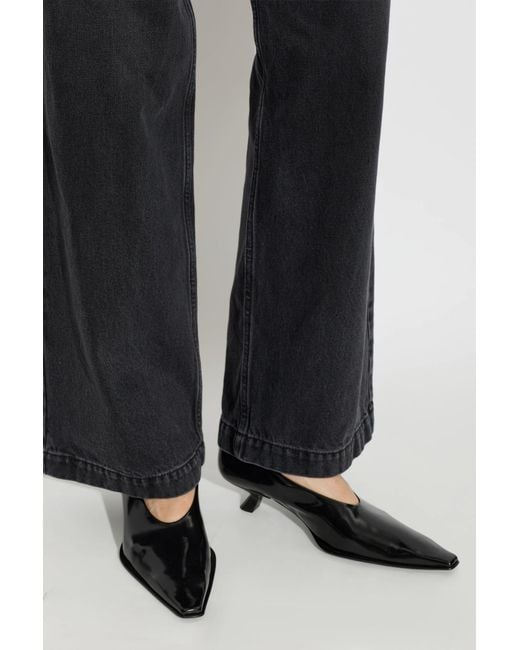 Marni Black Leather Heeled Shoes