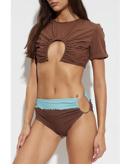 Christopher Esber Brown "Prong" Bikini Bottoms