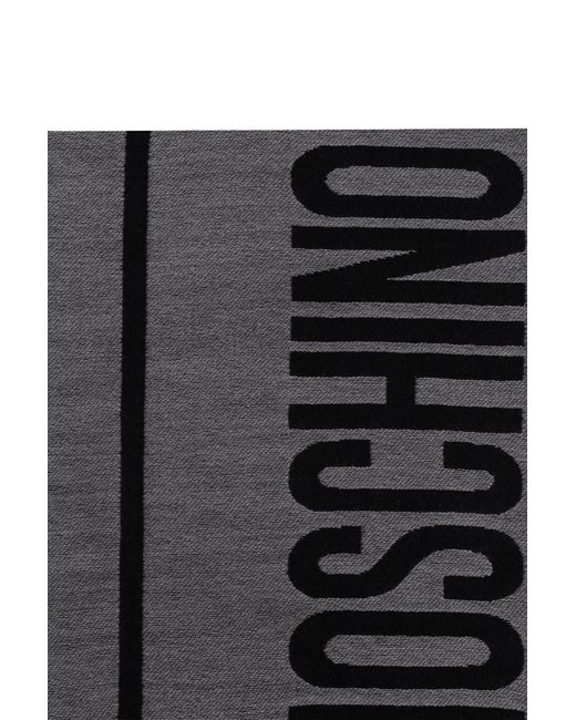 Moschino Black Scarf With Logo