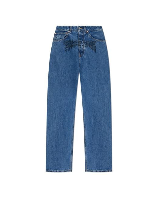 Vetements Blue Jeans With Logo