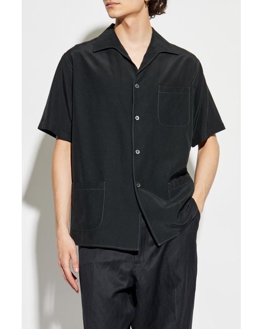 Maison Margiela Black Short Sleeve Shirt for men