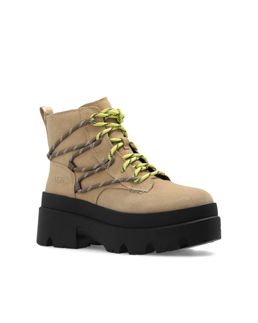 UGG 'brisbane' Laceup Boots in Brown Lyst