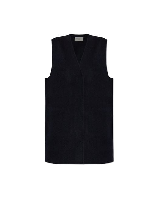Officine Generale Black Wool Vest 'Reese'