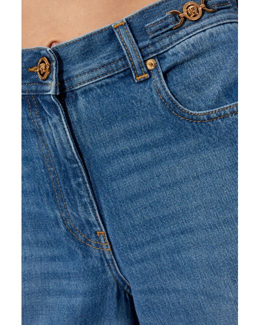 Versace Blue Jeans With Logo,