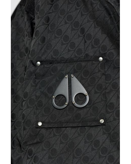Moose Knuckles Black Bomber Jacket for men
