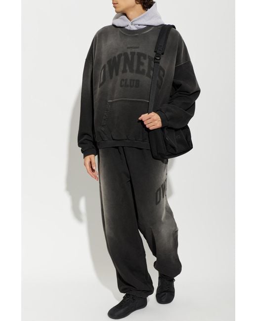 Represent Black Sweatpants With Cuffed Legs for men