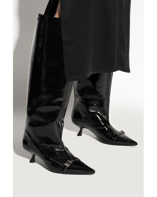 Ganni Black Pointed Toe Boots