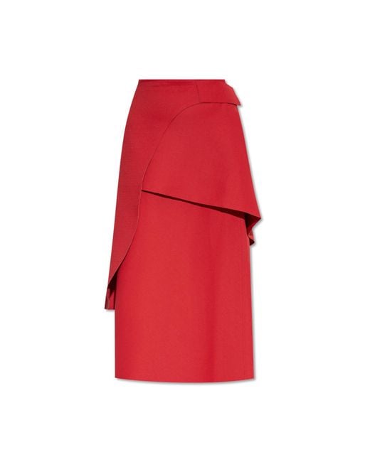 Tory Burch Red Asymmetrical Skirt