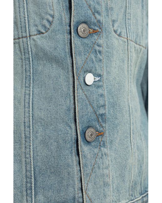 MM6 by Maison Martin Margiela Blue Sweater With Striped Pattern