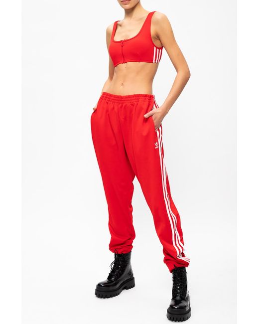 adidas Originals Branded Bikini Top in Red - Lyst