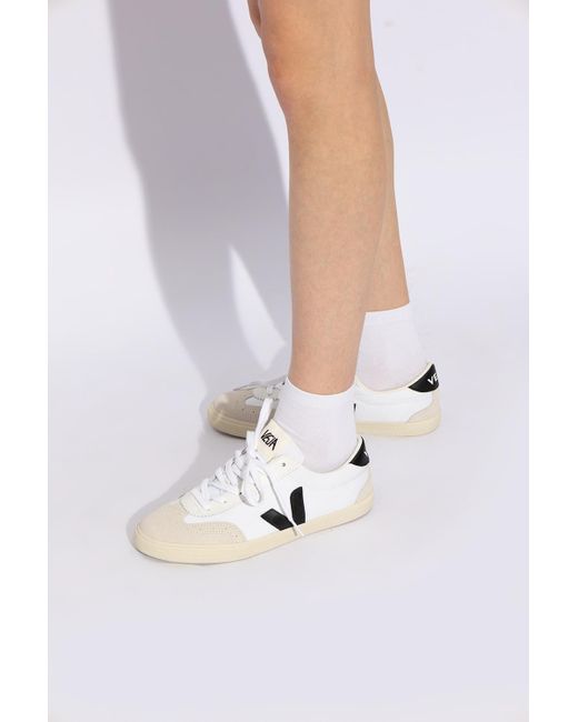 Veja White ‘Volley Canvas’ Sports Shoes