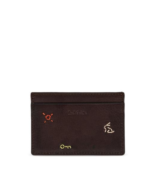 Paul Smith Purple Leather Card Holder for men