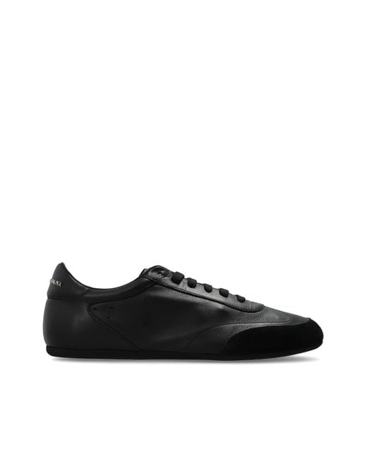 Dolce & Gabbana Black "Ginnica" Leather Sport Shoes for men