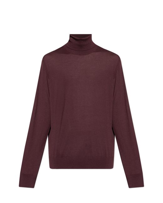 Dolce & Gabbana Purple Cashmere Turtleneck for men