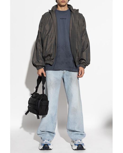 Balenciaga Blue Jeans With Logo for men