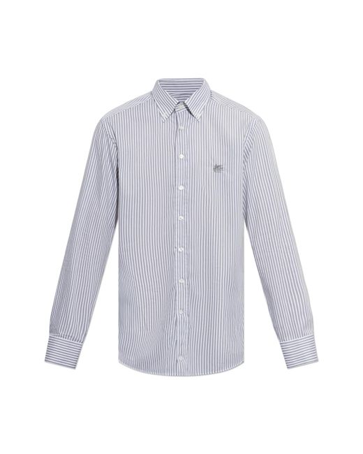 Etro White Shirt With A Striped Pattern for men