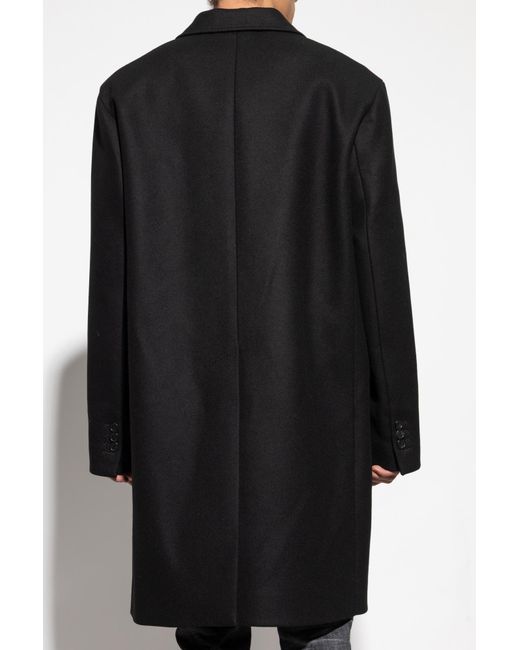 DSquared² Black Wool Coat for men