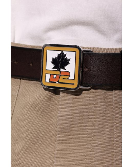 DSquared² Brown Leather Belt for men