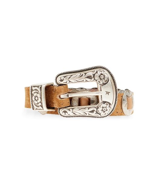 Golden Goose Deluxe Brand Metallic Leather Belt With Appliqués