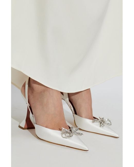 AMINA MUADDI White Heeled Shoes "Rosie"