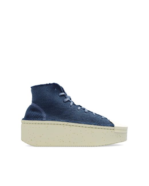 Y-3 Blue 'kyasu Hi' Platform Sneakers, for men
